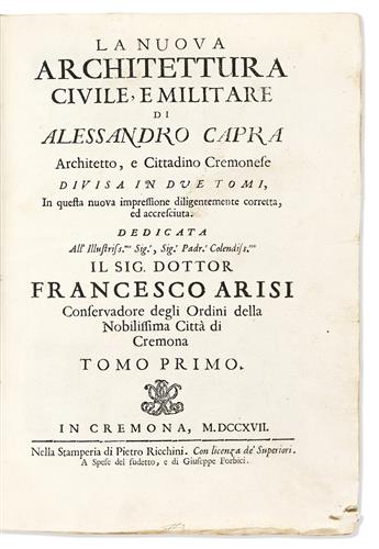 Capra, Alessandro (c. 1608-1684) La Nuova Architettura Civile, e Militare.
